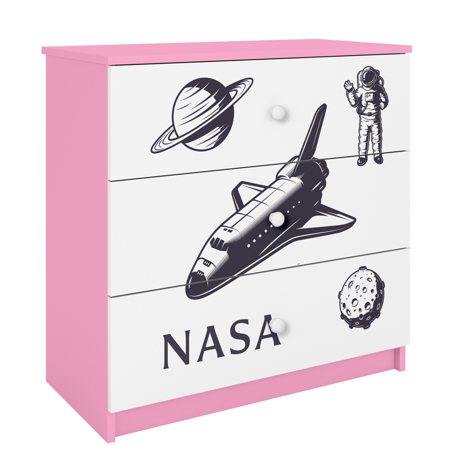 Komoda babydreams różowa Nasa