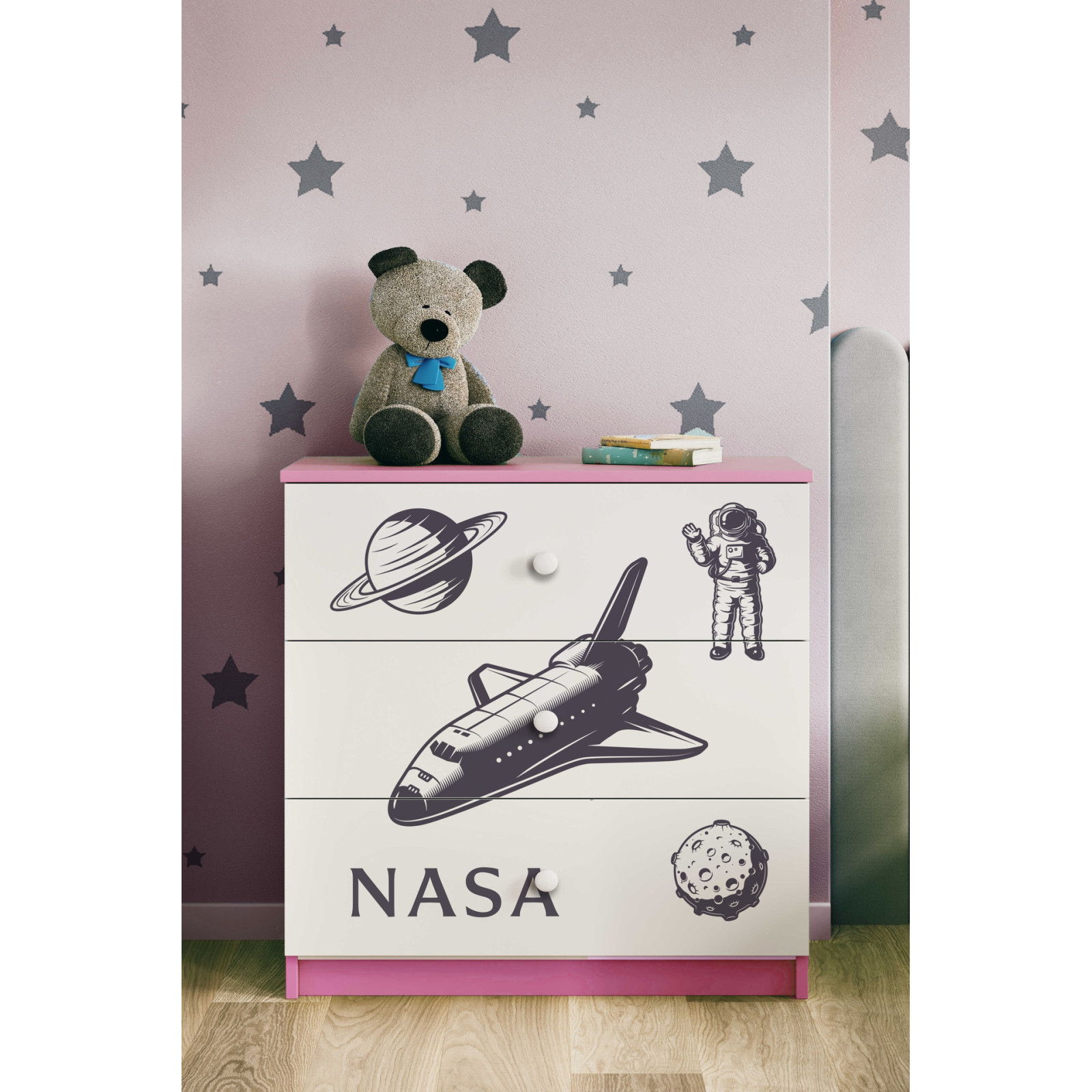 Komoda babydreams różowa Nasa