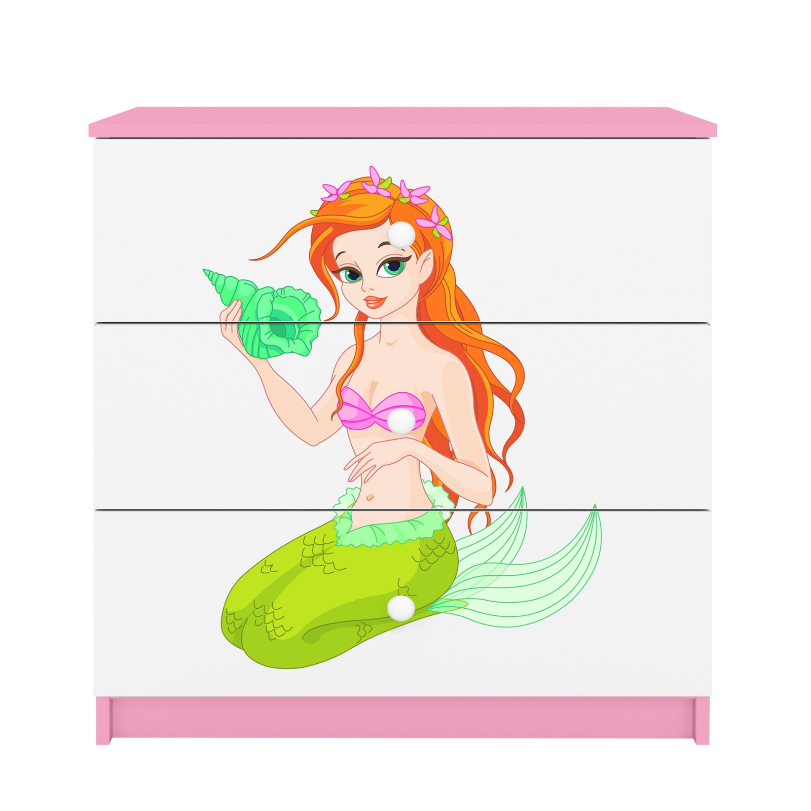 Komoda babydreams różowa Syrenka
