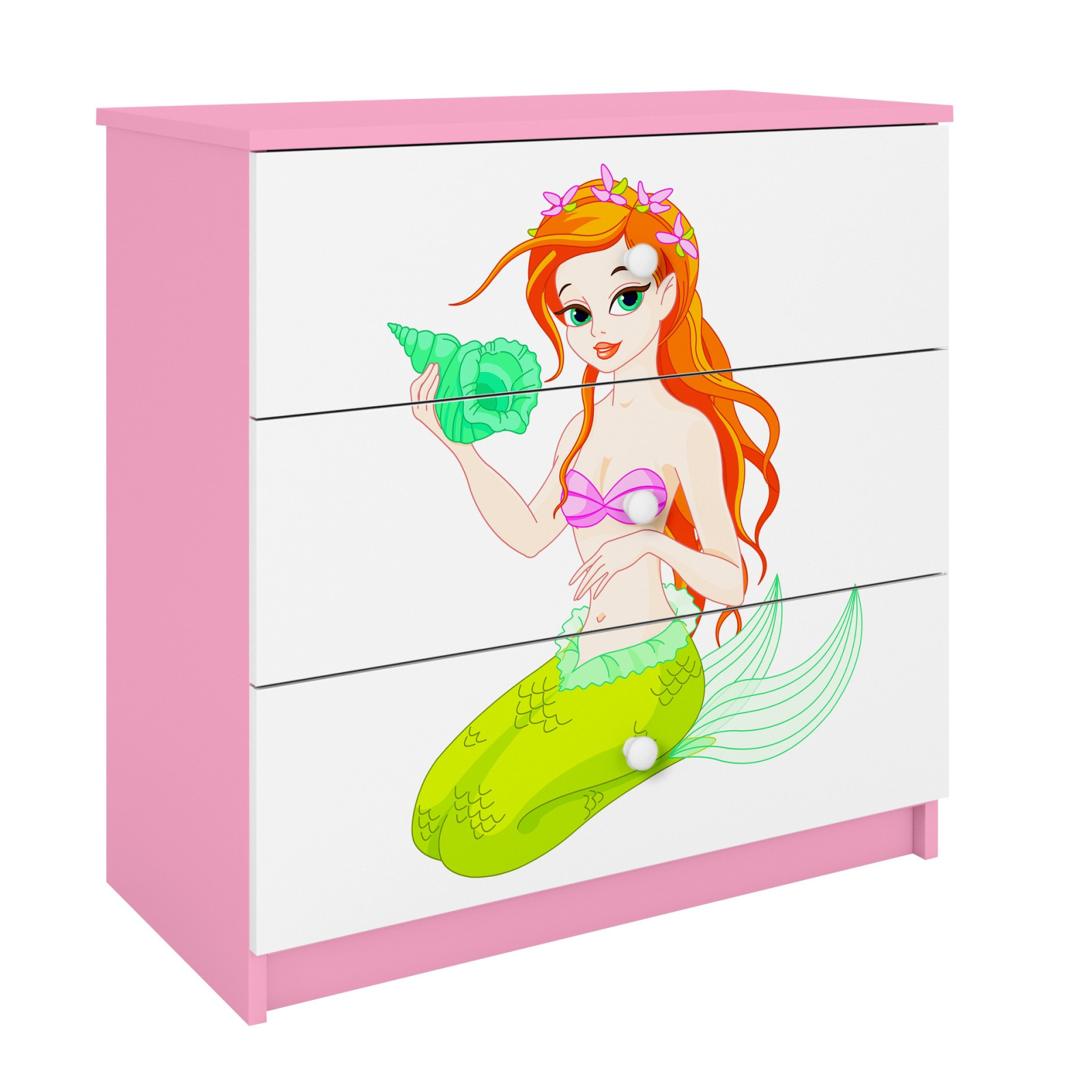 Komoda babydreams różowa Syrenka