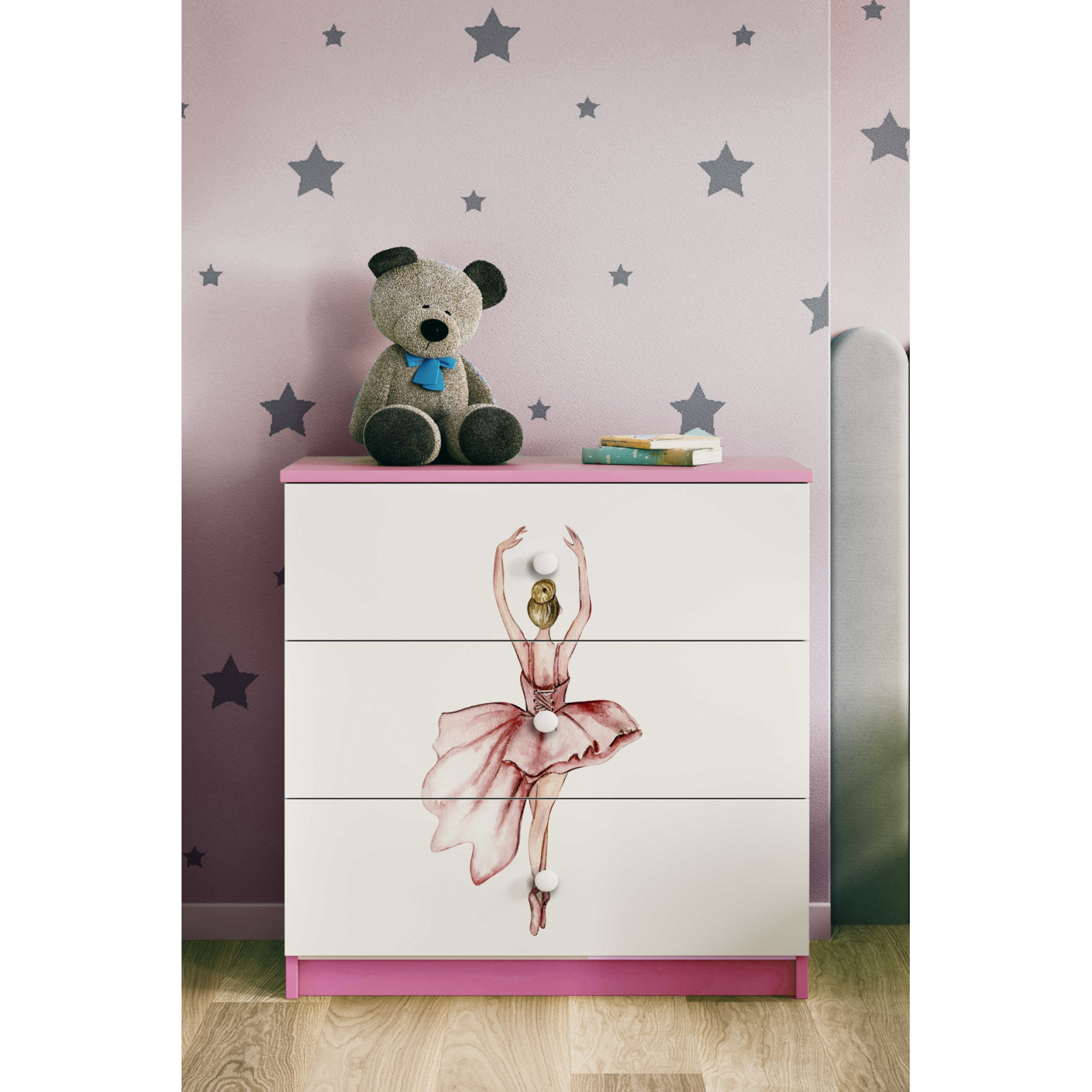 Komoda babydreams różowa Tancerka