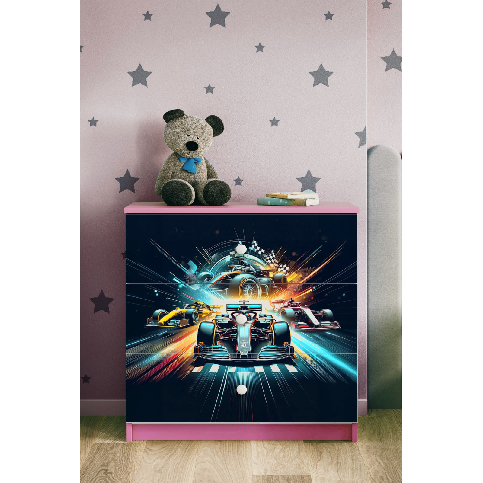 Komoda babydreams różowa Wyścig