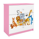 Komoda babydreams różowa Zwierzęta