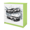 Komoda babydreams zielona Auto sportowe
