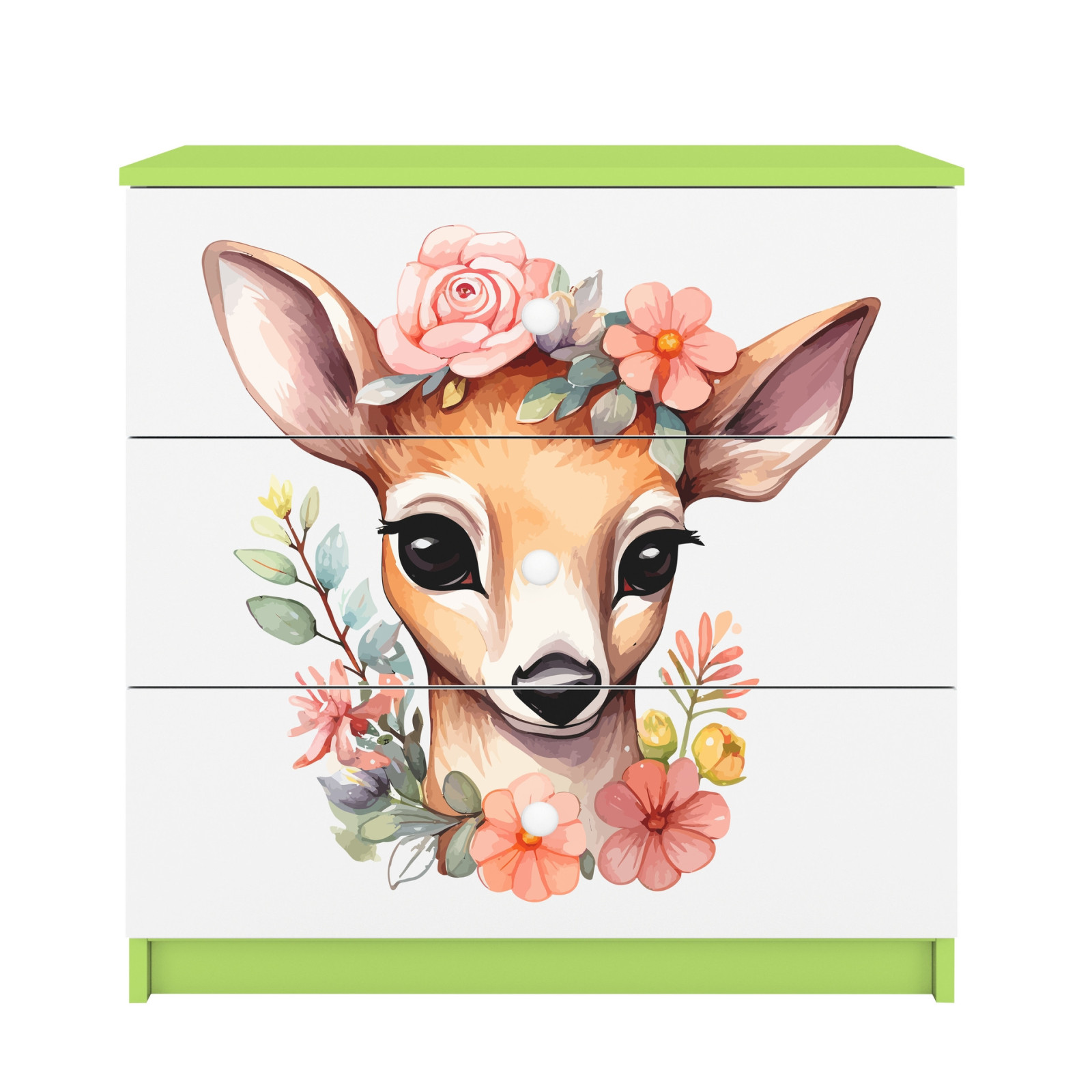 Komoda babydreams zielona Bambi