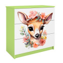 Komoda babydreams zielona Bambi