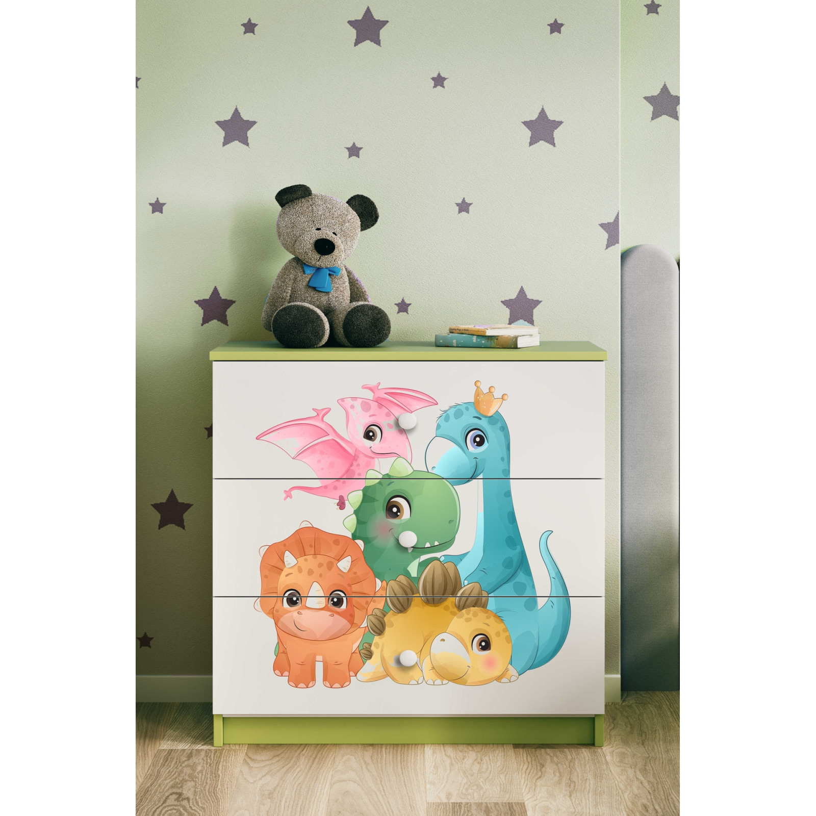 Komoda babydreams zielona Dinusie