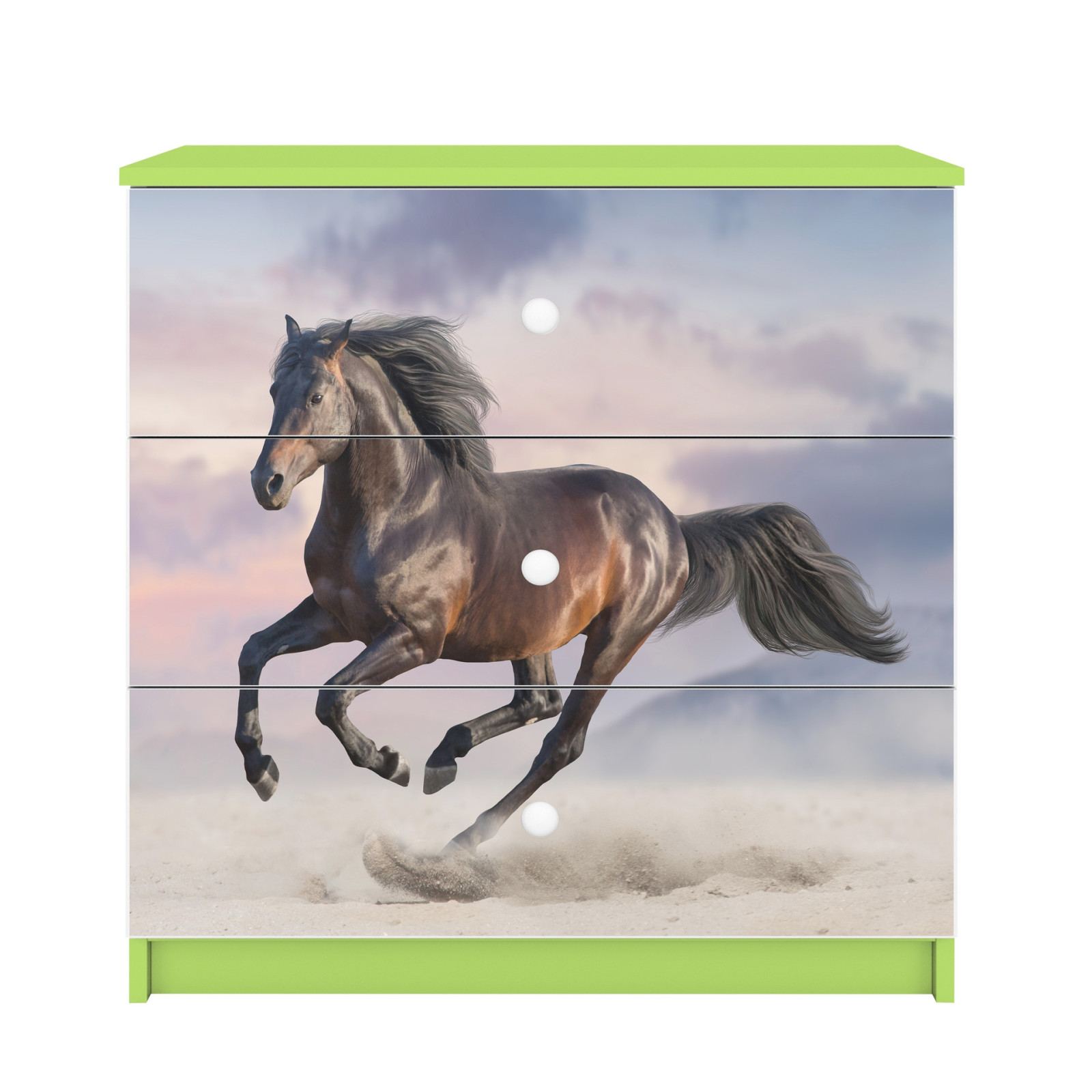 Komoda babydreams zielona Koń w galopie