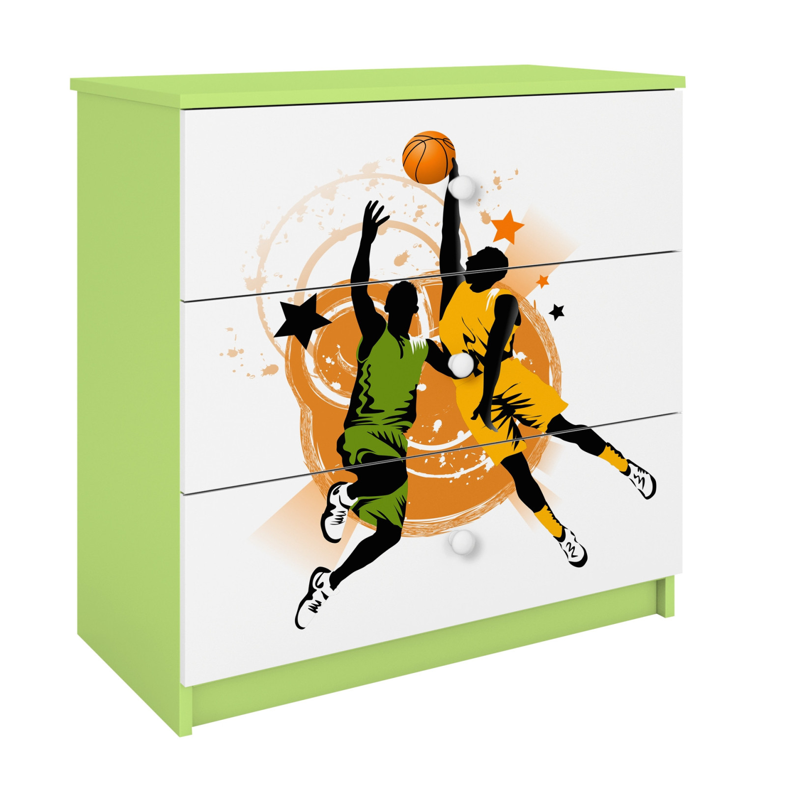 Komoda babydreams zielona Koszykówka