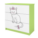 Komoda babydreams zielona Kot