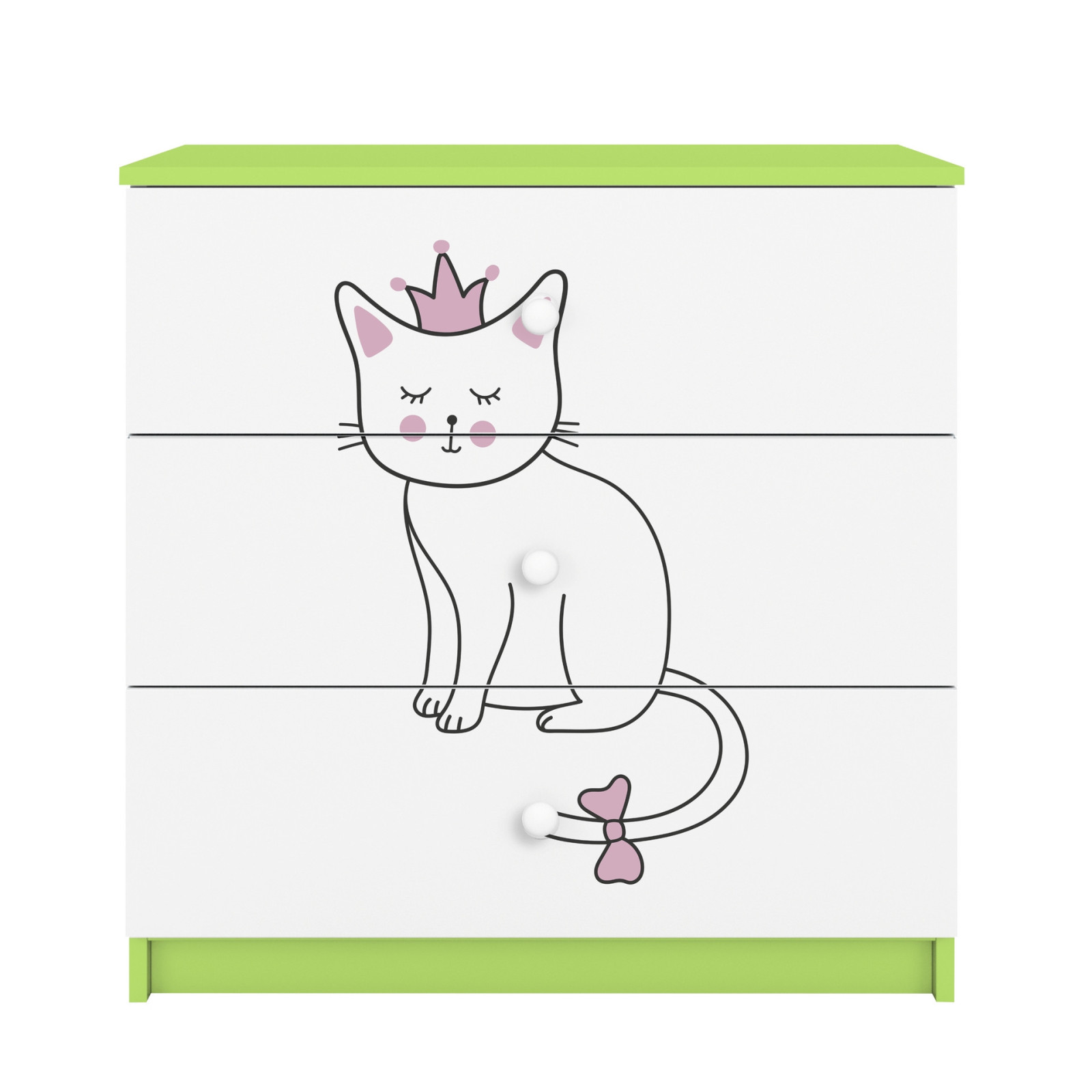 Komoda babydreams zielona Kot