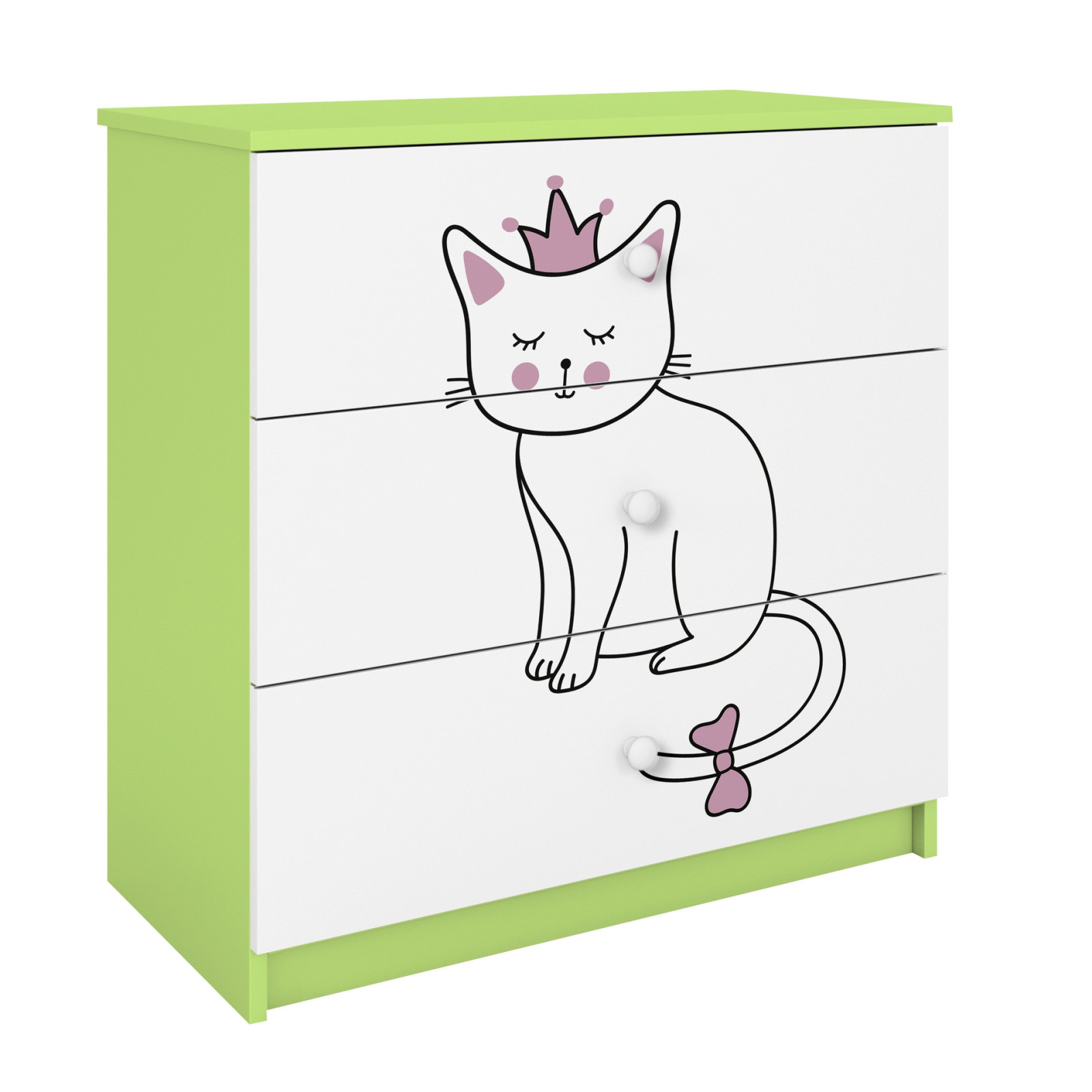 Komoda babydreams zielona Kot