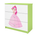 Komoda babydreams zielona Księżniczka