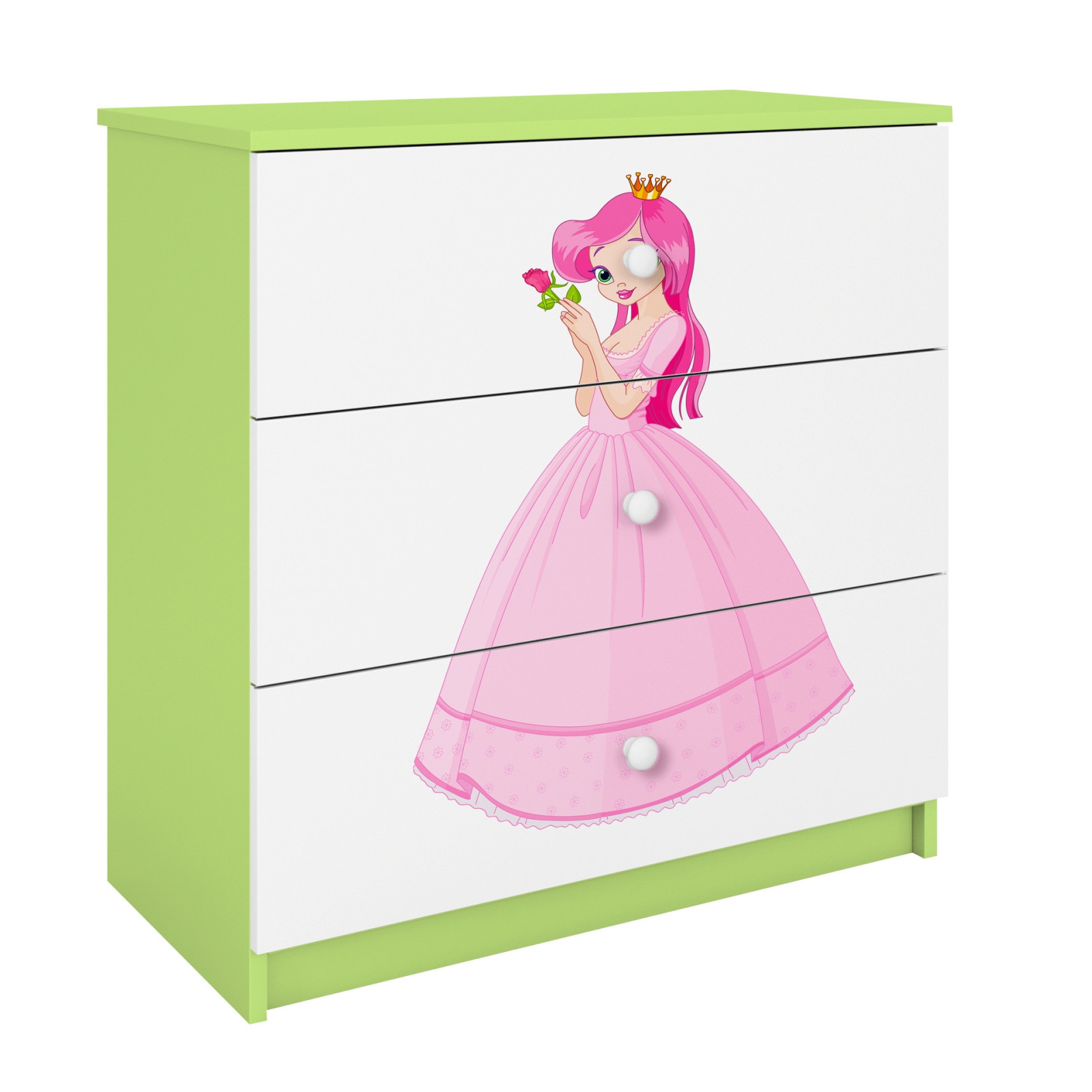 Komoda babydreams zielona Księżniczka