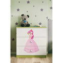 Komoda babydreams zielona Księżniczka