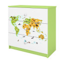 Komoda babydreams zielona Mapa