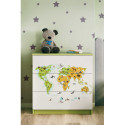 Komoda babydreams zielona Mapa
