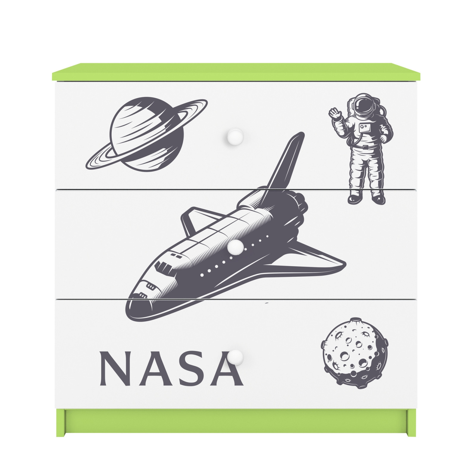 Komoda babydreams zielona Nasa