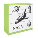 Komoda babydreams zielona Nasa