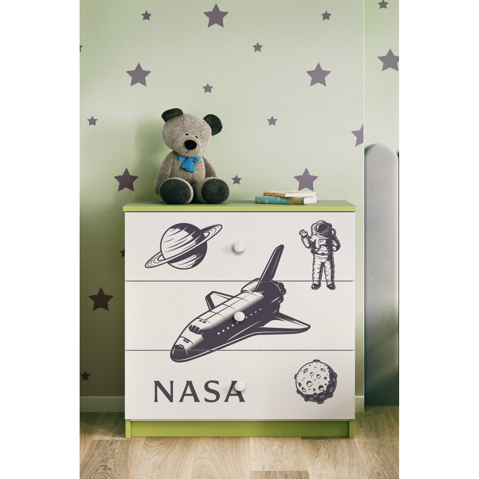 Komoda babydreams zielona Nasa