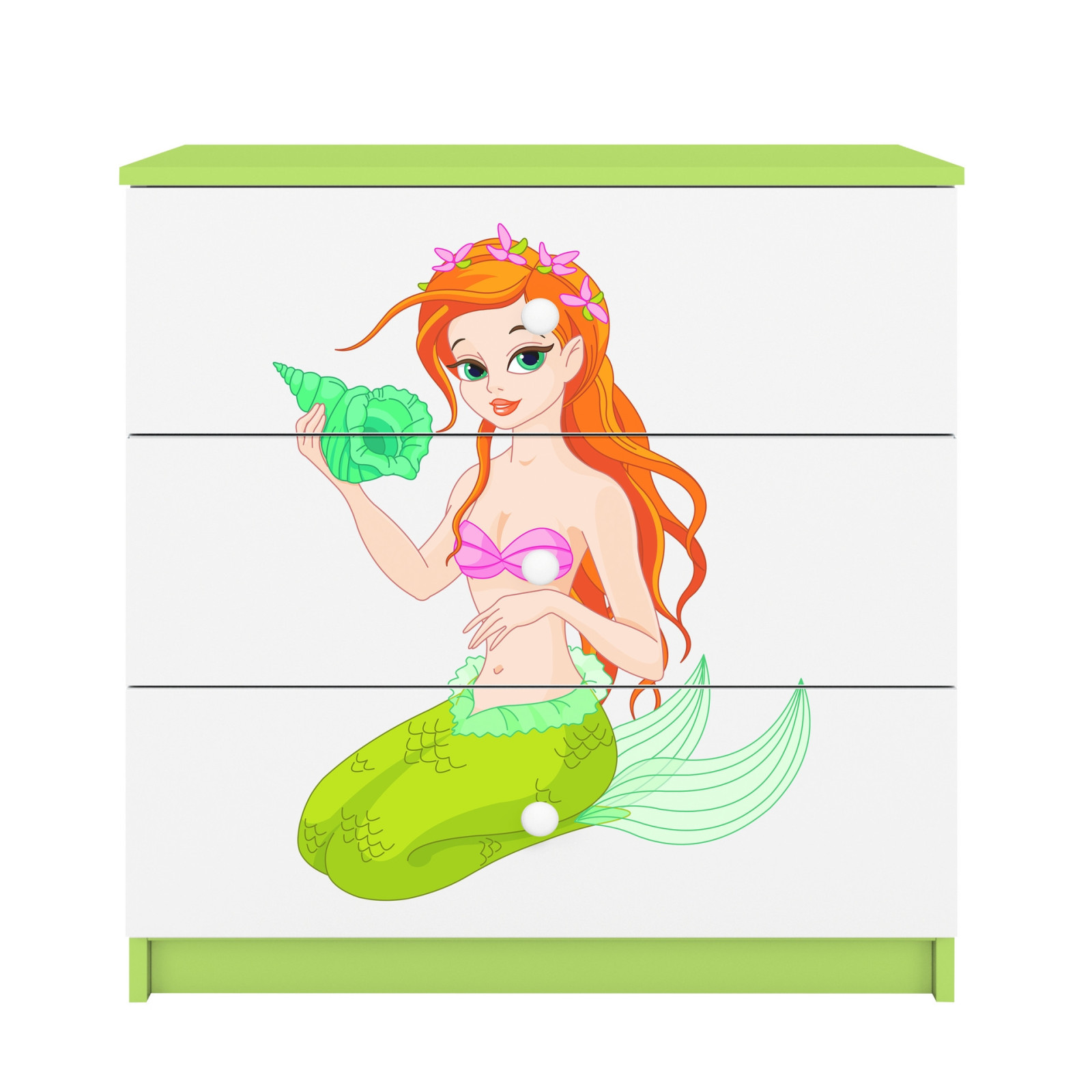 Komoda babydreams zielona Syrenka