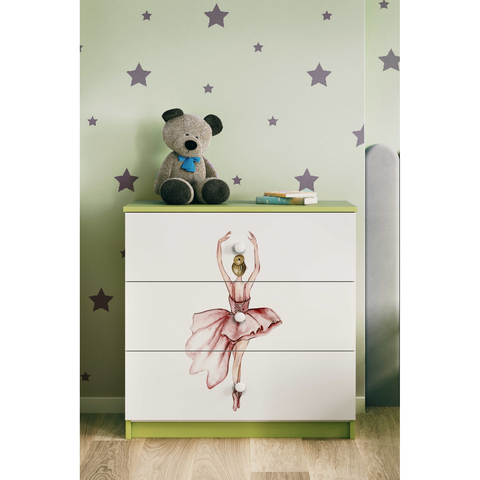 Komoda babydreams zielona Tancerka