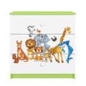 Komoda babydreams zielona Zwierzęta