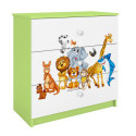 Komoda babydreams zielona Zwierzęta