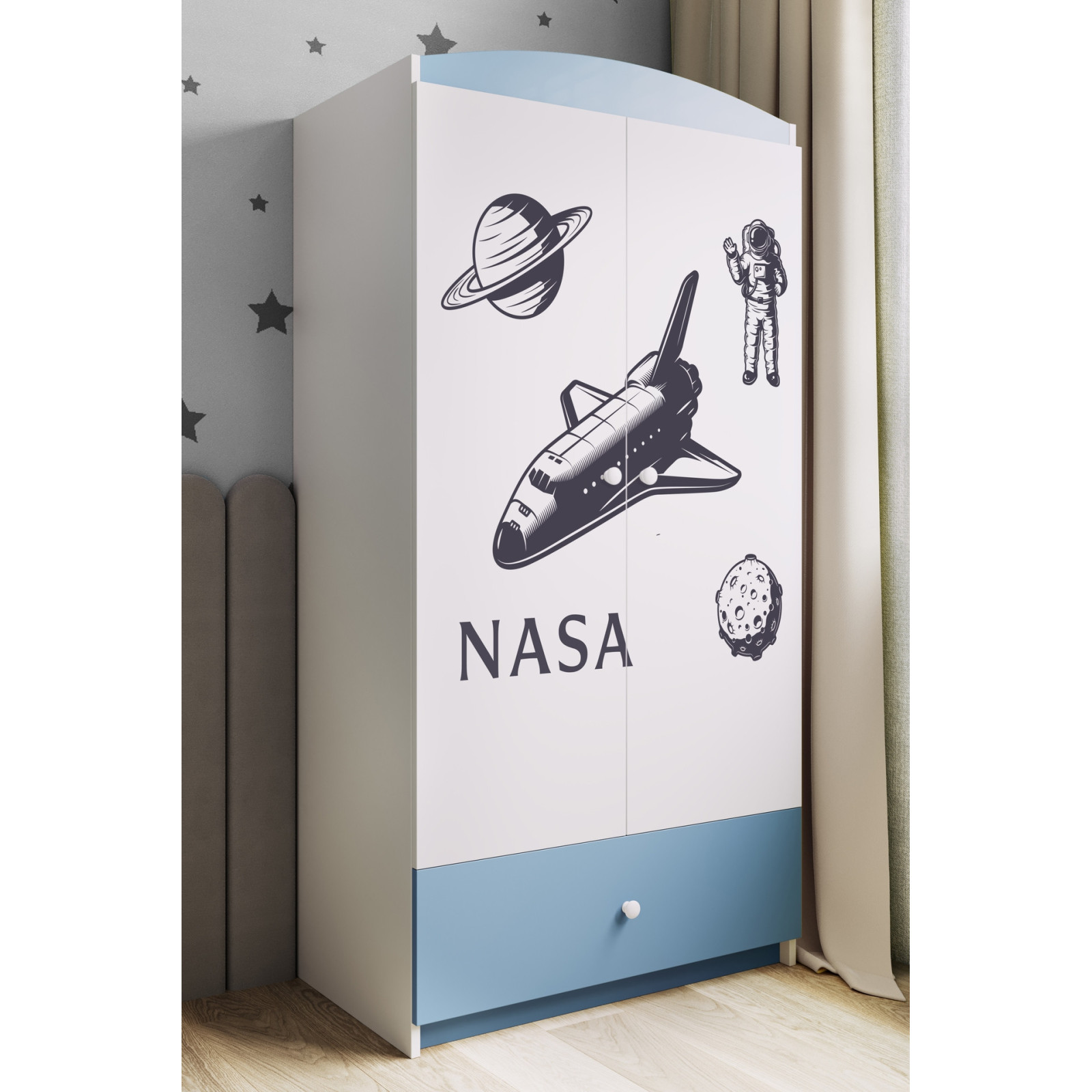 Szafa babydreams niebieska Nasa