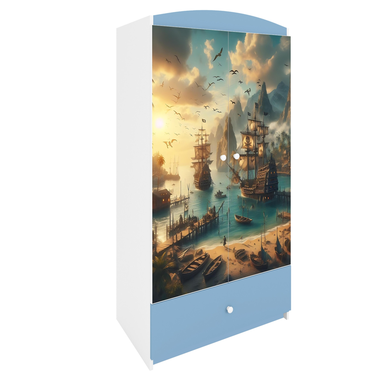 Szafa babydreams niebieska Statek