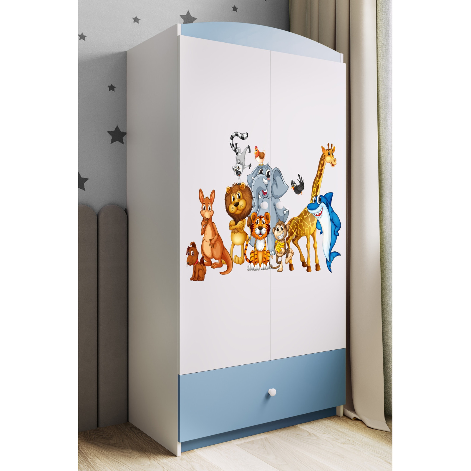 Szafa babydreams niebieska Zwierzęta