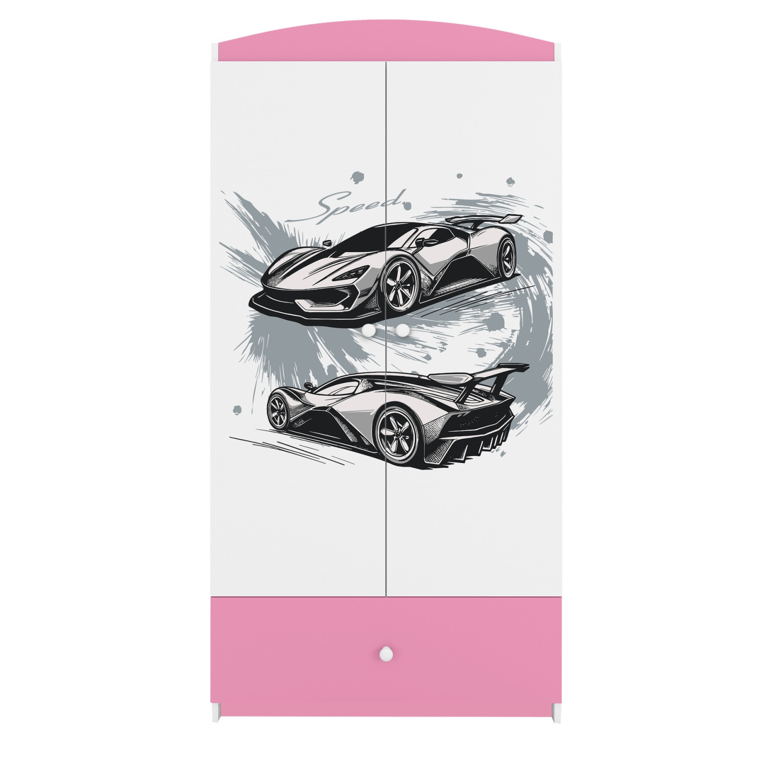 Szafa babydreams różowa Auto sportowe