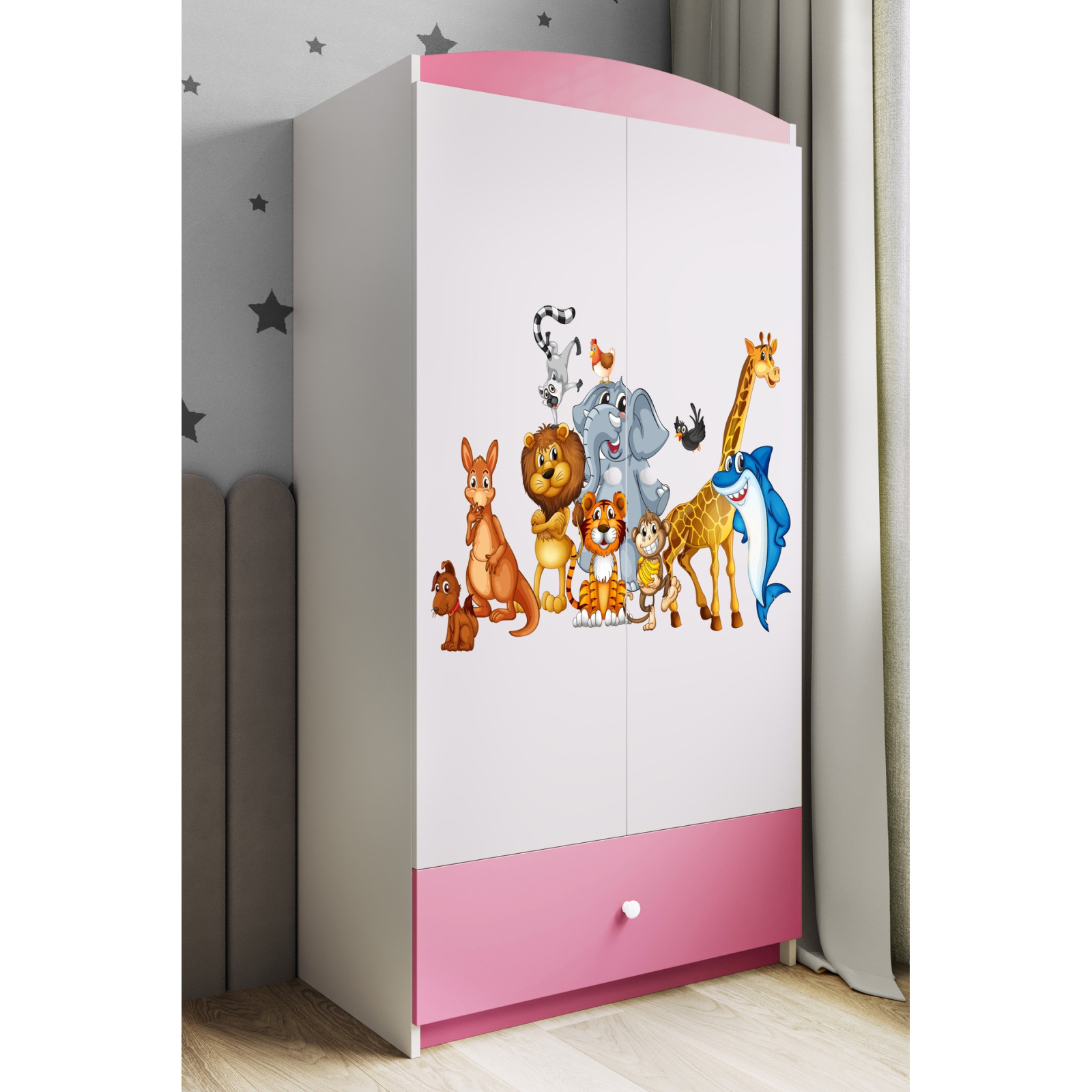 Szafa babydreams różowa Zwierzęta