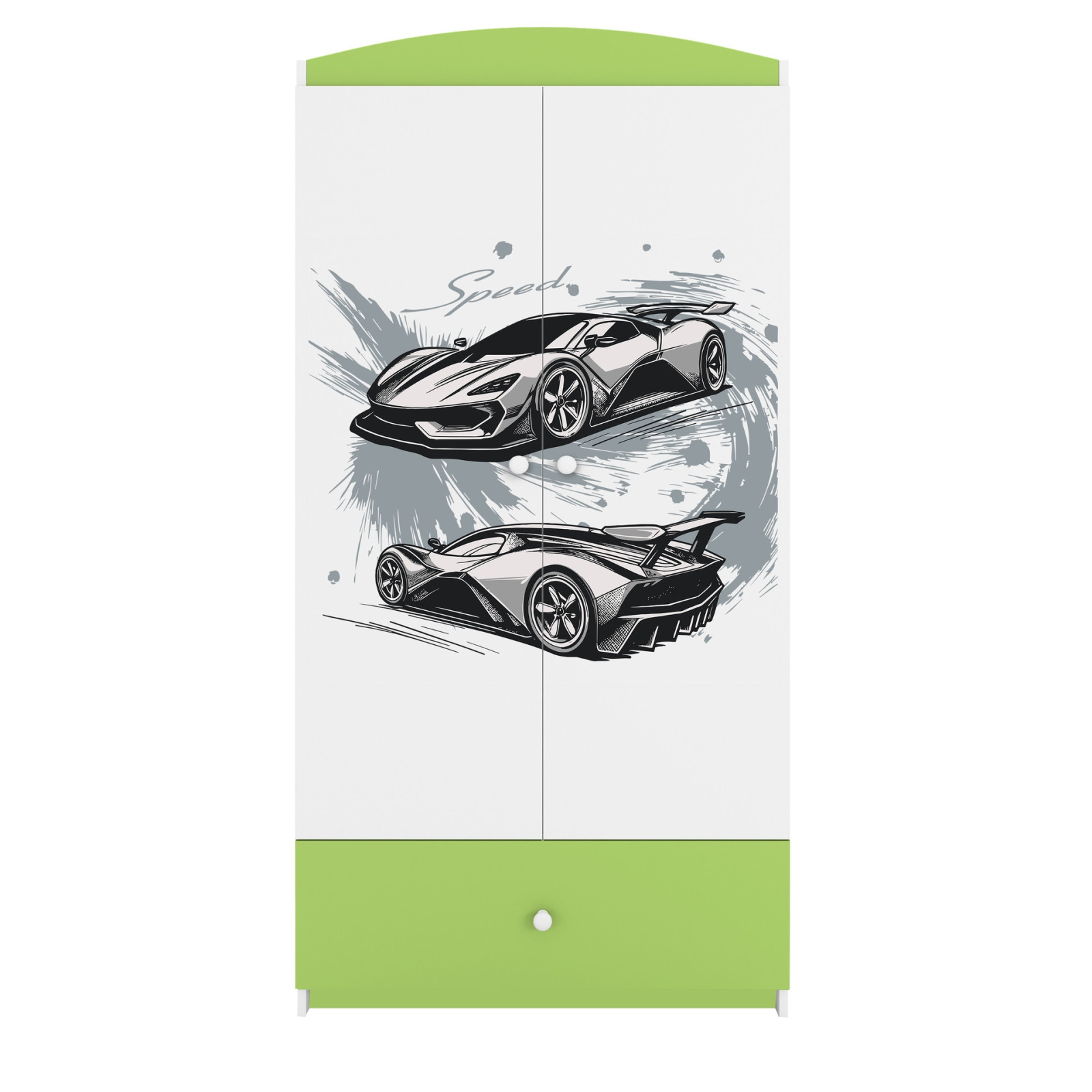 Szafa babydreams zielona Auto sportowe
