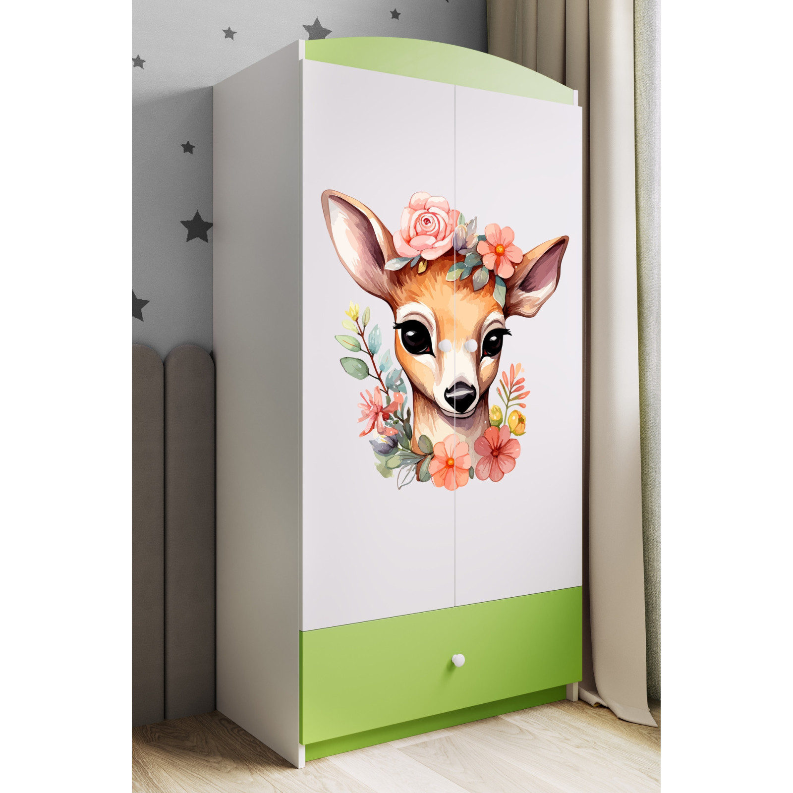 Szafa babydreams zielona Bambi