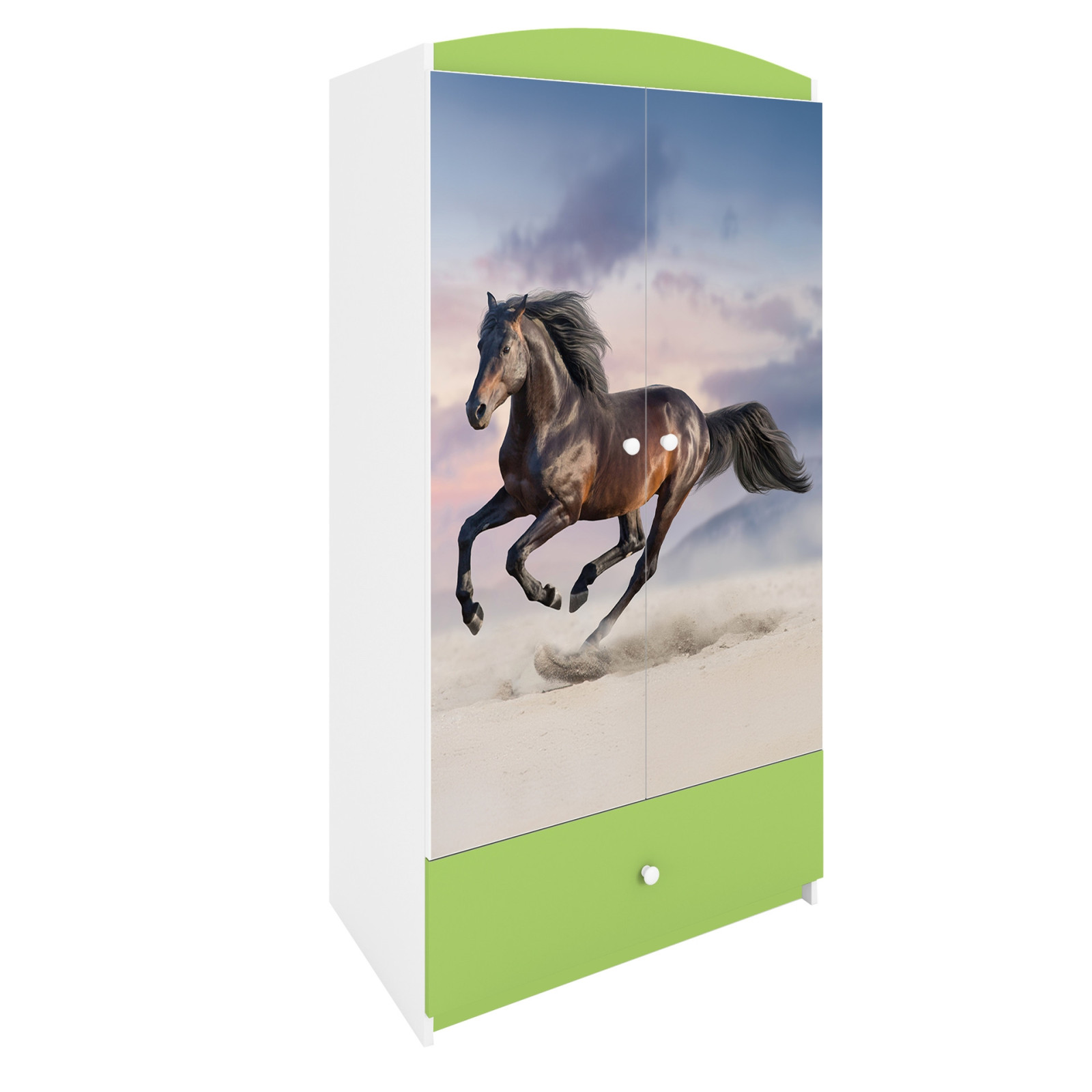 Szafa babydreams zielona Koń w galopie