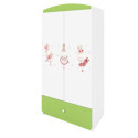 Szafa babydreams zielona Króliczki z motylkami