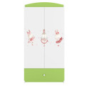 Szafa babydreams zielona Króliczki z motylkami