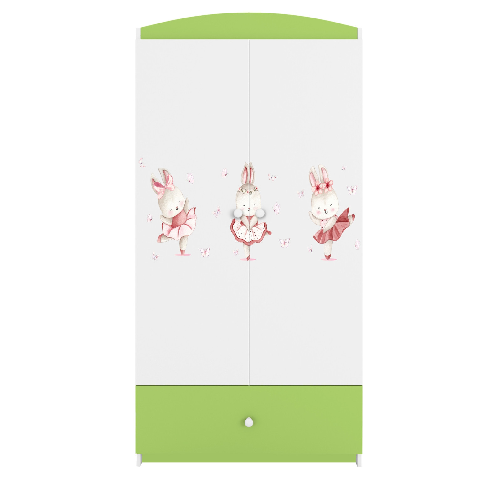 Szafa babydreams zielona Króliczki z motylkami