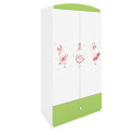 Szafa babydreams zielona Króliczki z motylkami