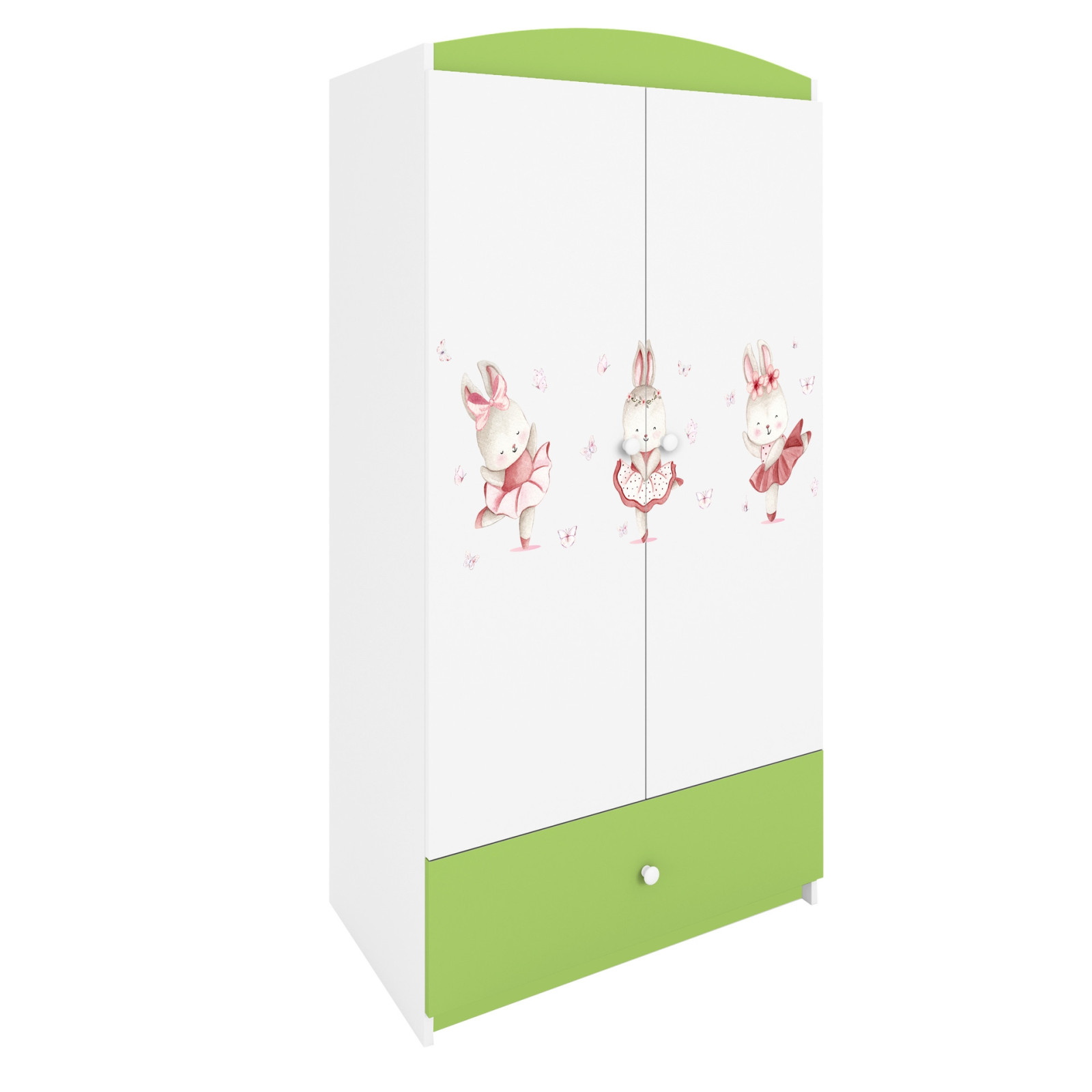 Szafa babydreams zielona Króliczki z motylkami