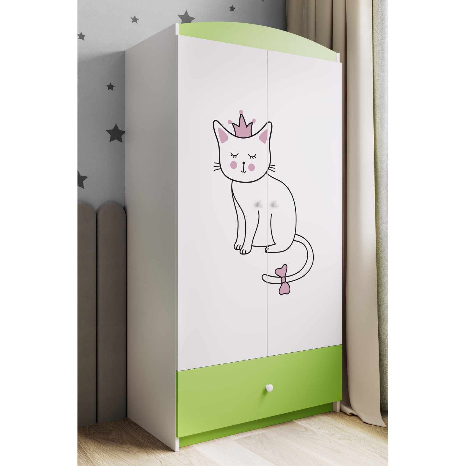 Szafa babydreams zielona Kot