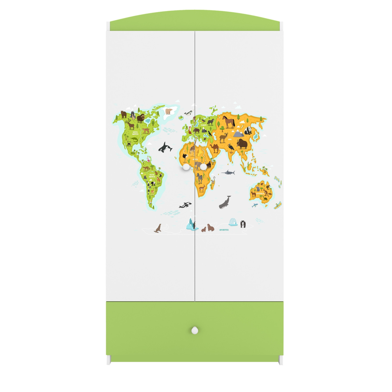 Szafa babydreams zielona Mapa