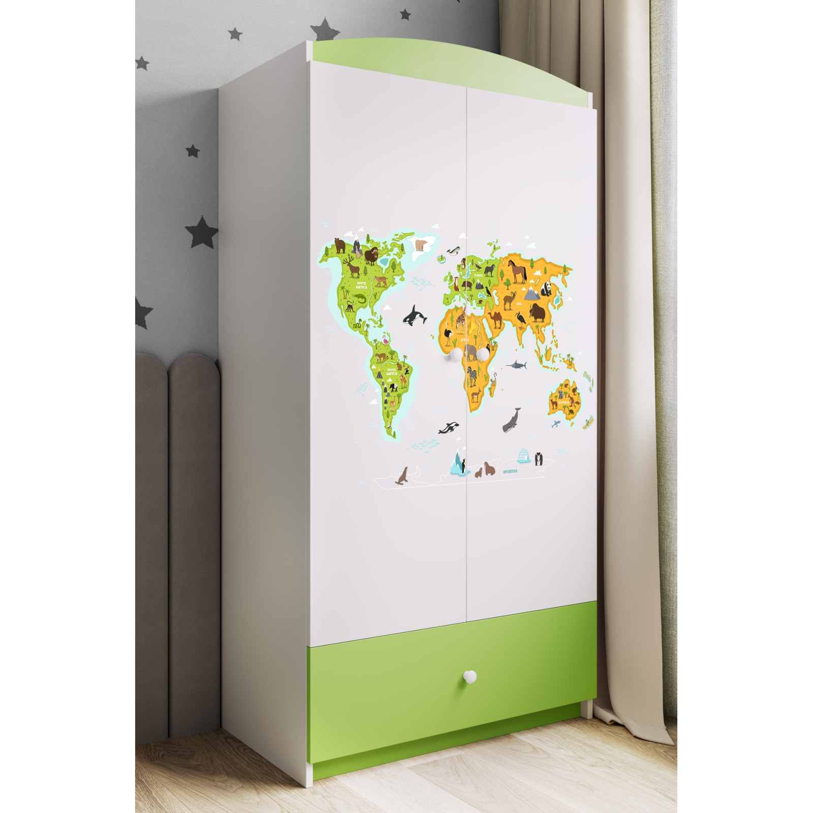 Szafa babydreams zielona Mapa