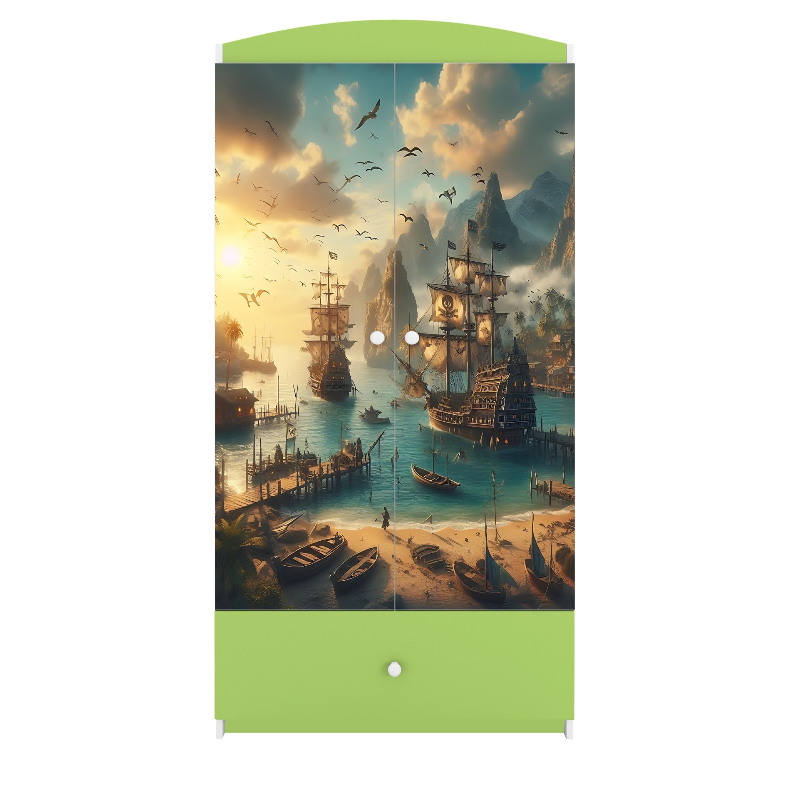 Szafa babydreams zielona Statek