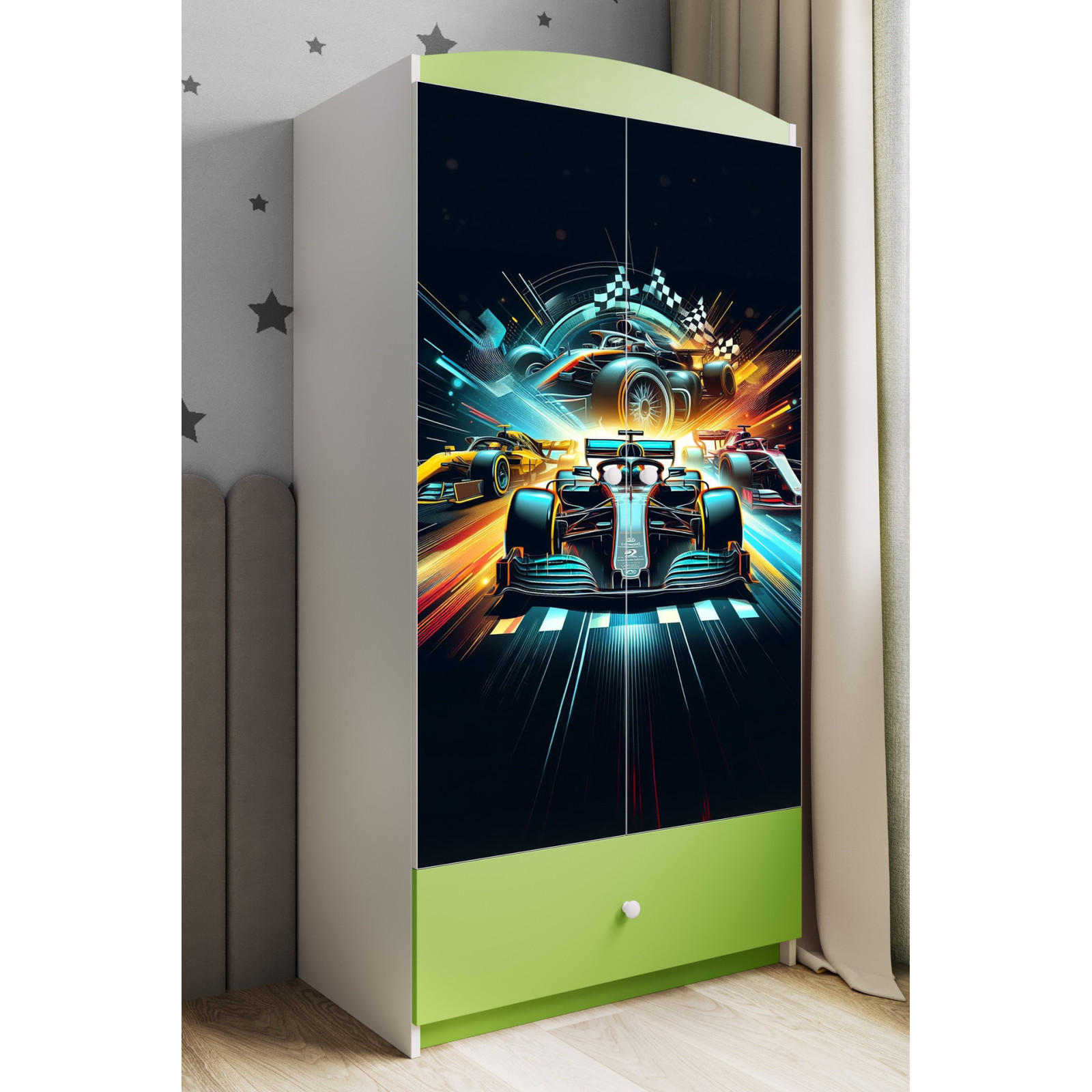 Szafa babydreams zielona Wyścig