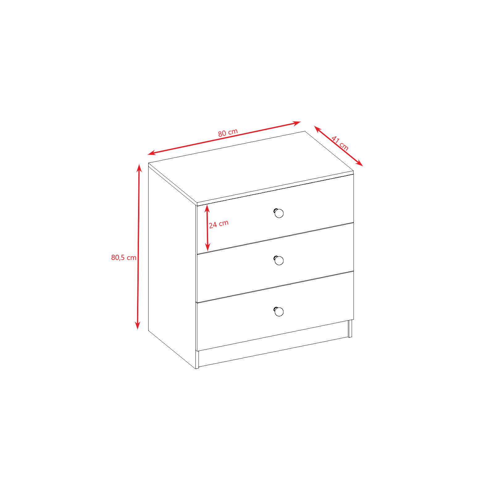 Komoda babydreams niebieska Mapa