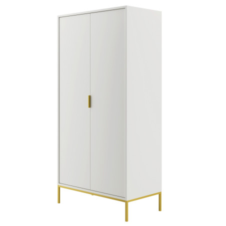 Szafa Austin biała & złota