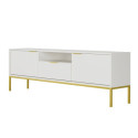 Szafka RTV Austin 175 biała & złota
