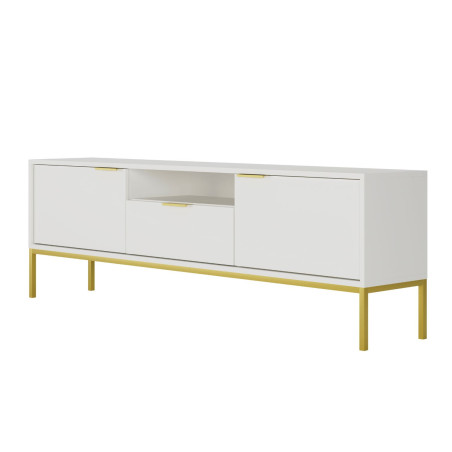 Szafka RTV Austin 175 biała & złota